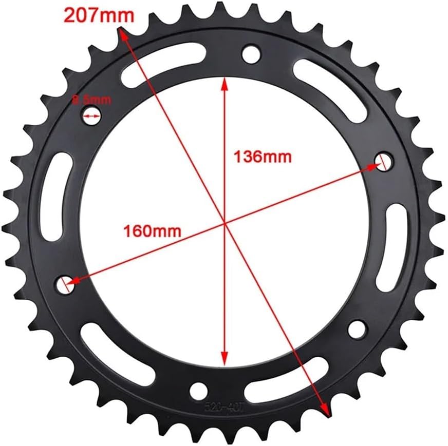Fit For Euro 350 Jonathan,For 125 R1/R1S 500 Saturno Motorcycle Accessories 40T Teeth Rear Back Sprocket Chain