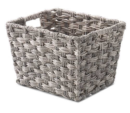 Whitmor Split Rattique Gray Wash Small Tote 6084-1501-GW