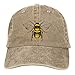 Funny Bees Hat Honey Bees Baseball Cap for Women Vintage Mens Hats Natural