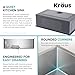 Kraus KHU100-32 Standart PRO 16 Gauge Undermount Single Bowl Stainless Steel Kitchen Sink, 32 Inch