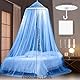 GTDOOCE Moskitonetz Bett,Mückennetz Bett,Mosquito Netz Reise 60x250x1100cm,Moskitonetz Reise Blau,Betthimmel Mädchen für Garten Camping Hause Betthimmel