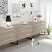 Homfa 3 Drawer Chest, Nightstand Storage Cabinet Organizer Collection with Steel Legs, Side Bed Sofa Sideboard Buffet Cabinet Decor Accent Furniture for Home Office