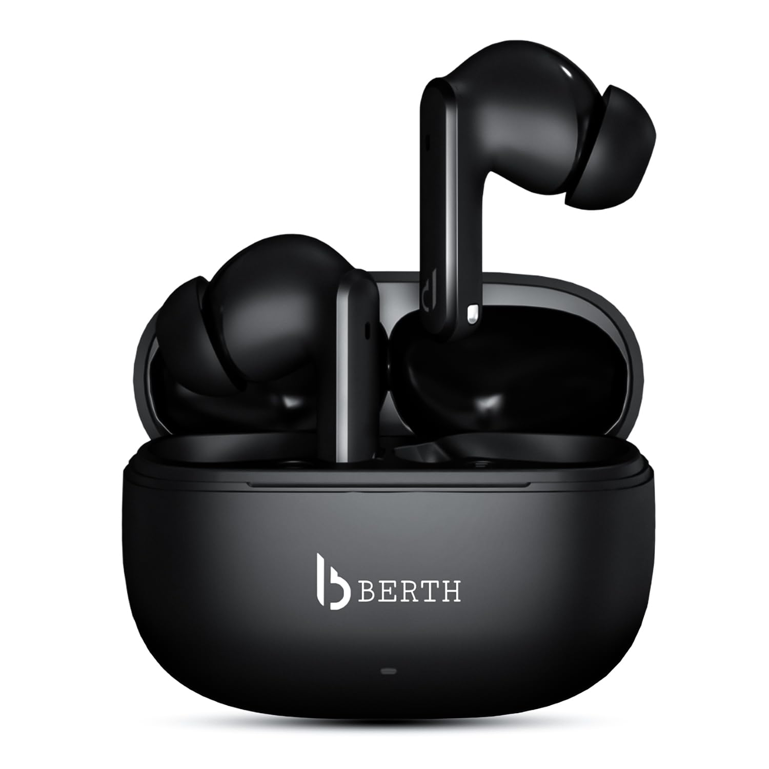 BERTH Bluetooth Earphones Airchords Gravity TWS Earbuds with 60H Playtime, Advanced 30dB ANC, Bluetooth 5.3, IPX5 Waterproof, 10mm Drivers, Low 45ms Latency, Deep Bass – Black
