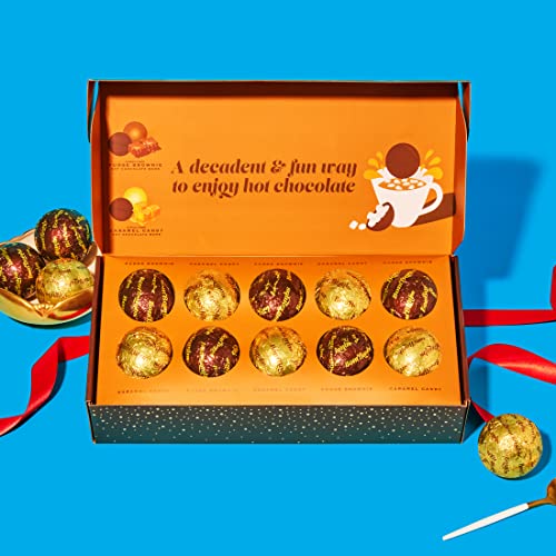 Image of BomBombs Hot Chocolate Bombs, Marshmallow Filled Cocoa Gift Set, Set of 10