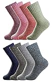Luxina 8 Pairs Thick Wool Knitting Autumn Winter Warm Socks for Women