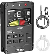 チューナーメトロノーム 多機能 3in1充電式デジタルボーカルメトロノーム・チューナー ギター/ベース/バイオリン/ウクレレ用 軽量 コンパクト USB充電 クリップマイク付き