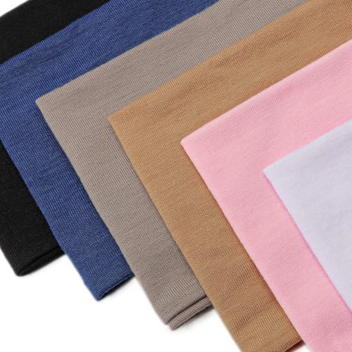Image of DRESHOW 6 Pack Yoga Sports Headbands for Women Elastic Non-Slip Headbands Running Workout Hair Bands