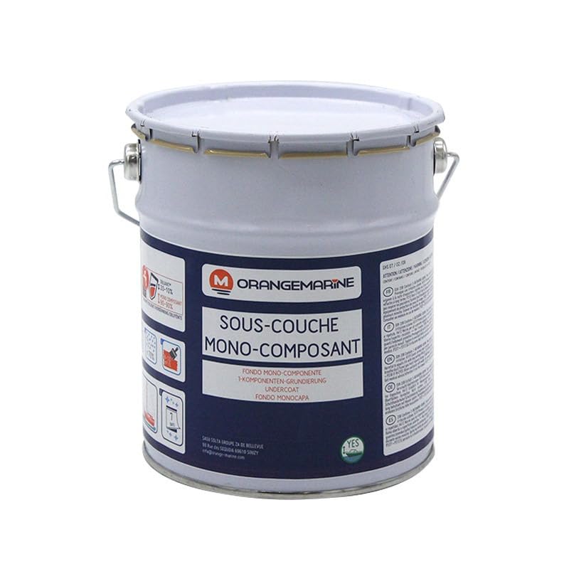 Orangemarine Sous-couche Mono-composante pour Laque Marine – Apprêt Primaire Universel, Gris, Pour Bateaux (Supports Polyester/Bois/Acier/Aluminium), 0,75 L ou 2,5 L (2.5 litres)