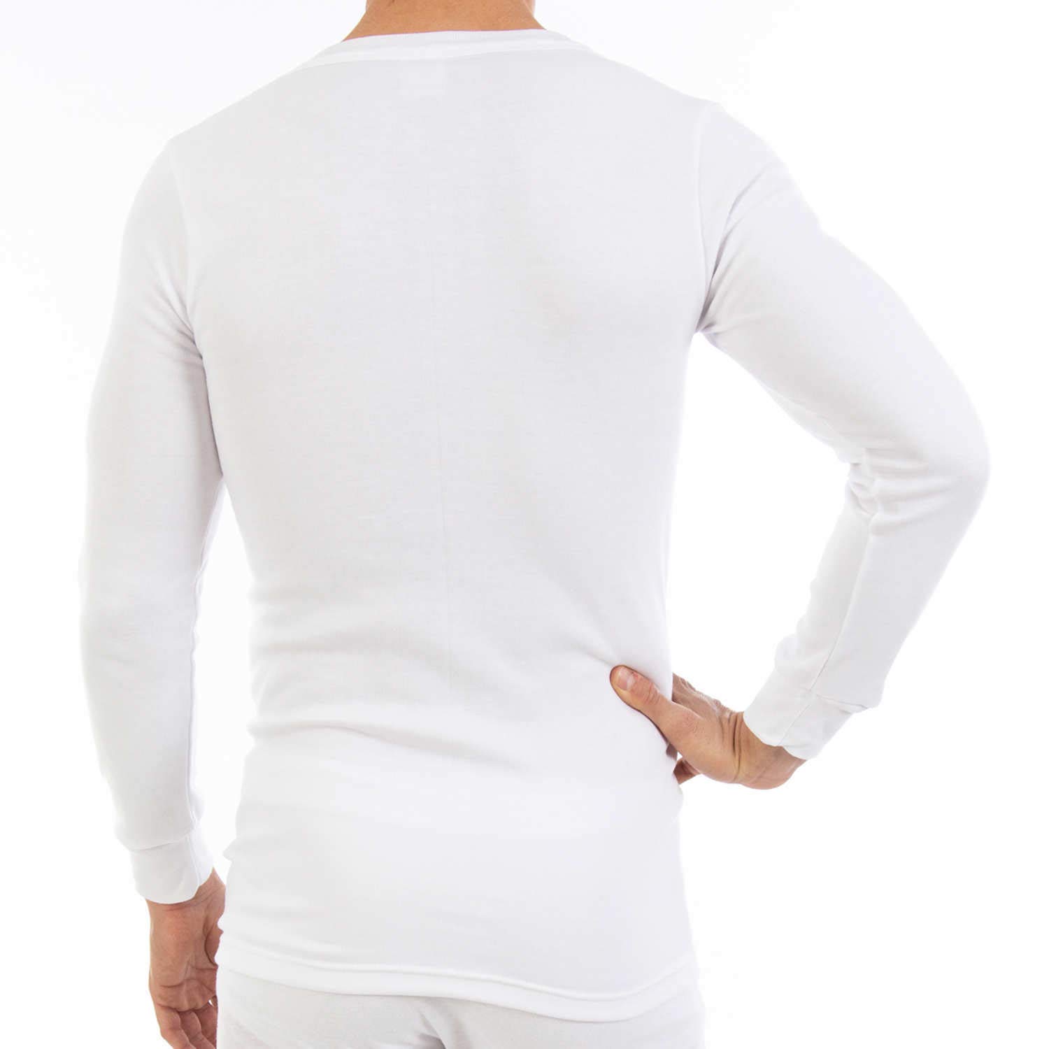 Lacotex Camiseta Interior Termal de Hombre | Camiseta Manga Larga y Cuello Pico Térmica | Confort y Protección Térmica Interior | Pack Ahorro 6 Unidades | L101V