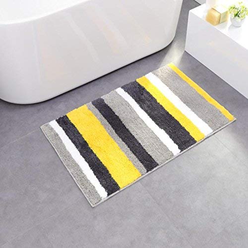 Tapis rayés de fibre de maison GZZ pour éliminer l'humidité et les taches tenaces du sol