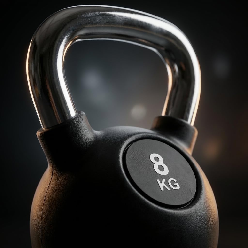 Black Snake Kettlebell Set Chrom – gummierte Kugelhantel mit Chromgriff