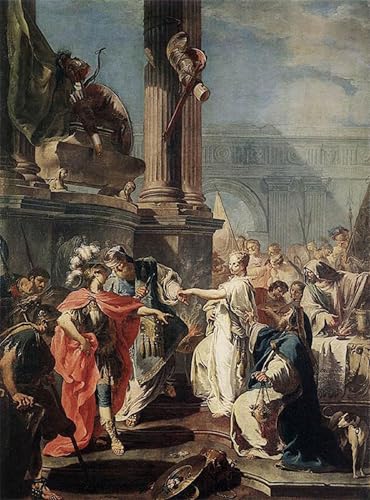 Tableau le Sacrifice de Polyxène de Pittoni 60x90cm pour Décoration Bureau