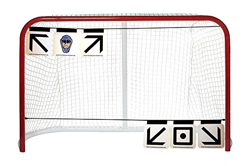 Hockey Revolution My Target Pro - Includes 6 Goal Targets & 1 Rubber Straps - Attaches to Most Hockey Goals - Practice Aid for Precision Aim & Shooting - Portable Equipment for Hockey Training