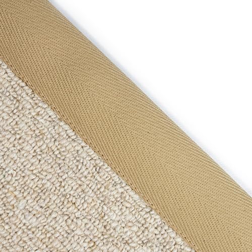 Herringbone Carpet Edge Binding Tape 120mm, Supplied by The Metre as One Continuous Length (Sand)