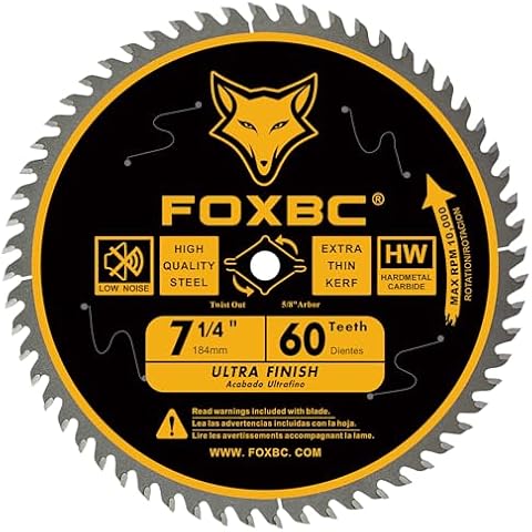 FOXBC 7-1/4" Circular Saw Blade 60-Tooth Replacement Cover