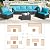 CANMOV 7 Pieces Patio Furniture Sets, All Weather Outdoor Patio Conversation Set, PE Wicker Rattan Sectional Sofa Couch Glass Coffee Table Washable Cushions, Peacock Blue