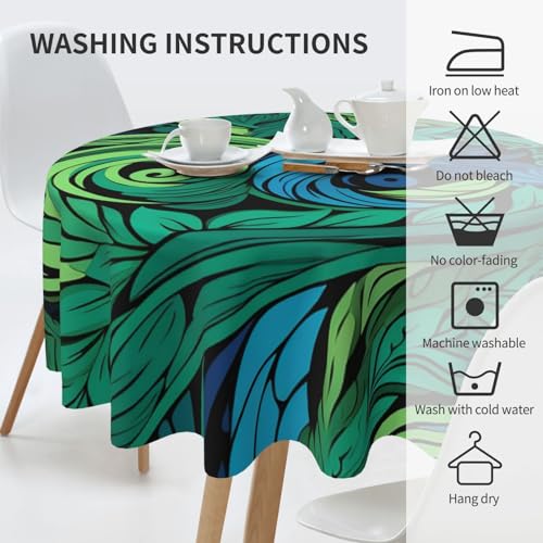 Nappe ronde lavable en machine pour protéger la table des taches de graisse - 5