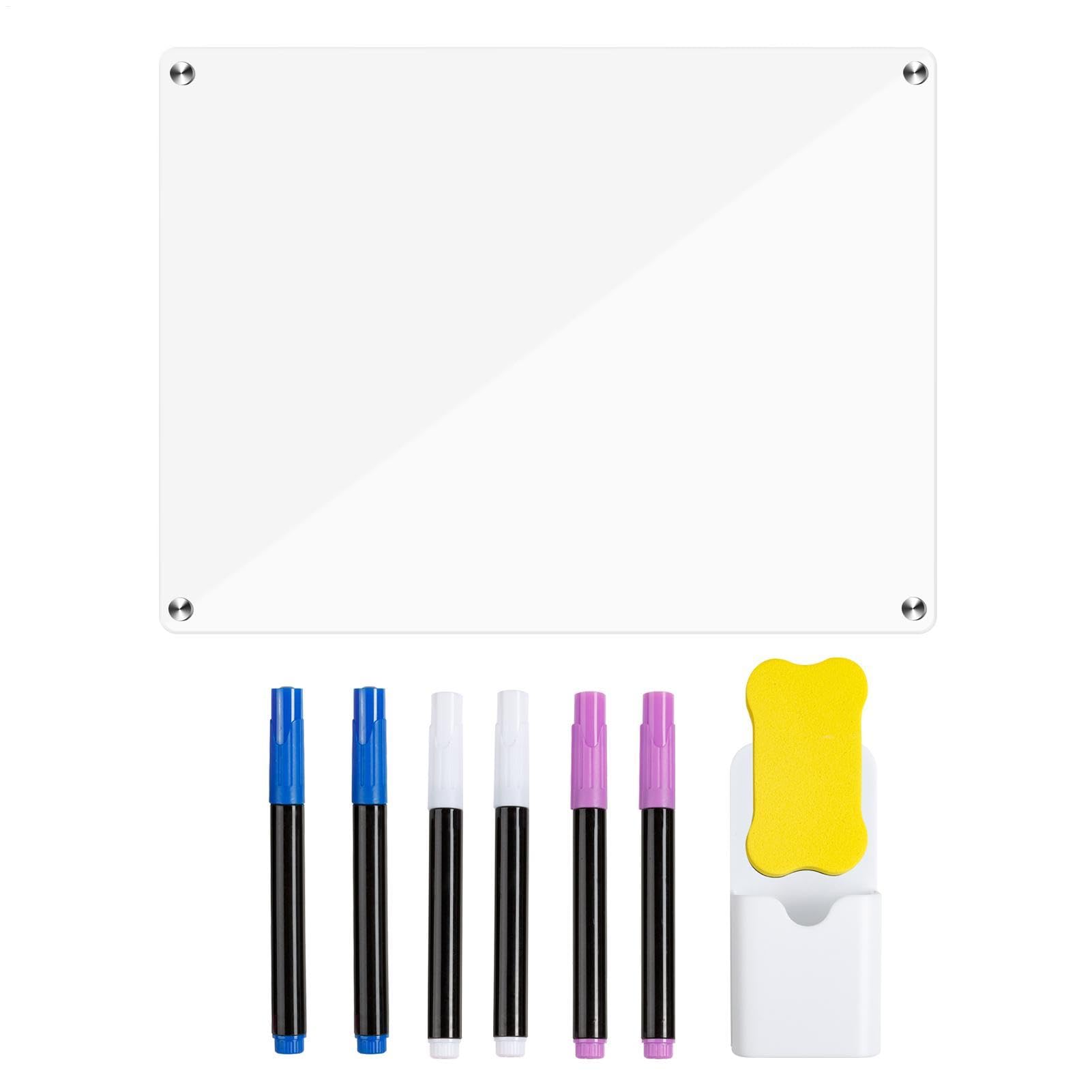 Calendario semanal acrílico para refrigerador, planificador semanal claro