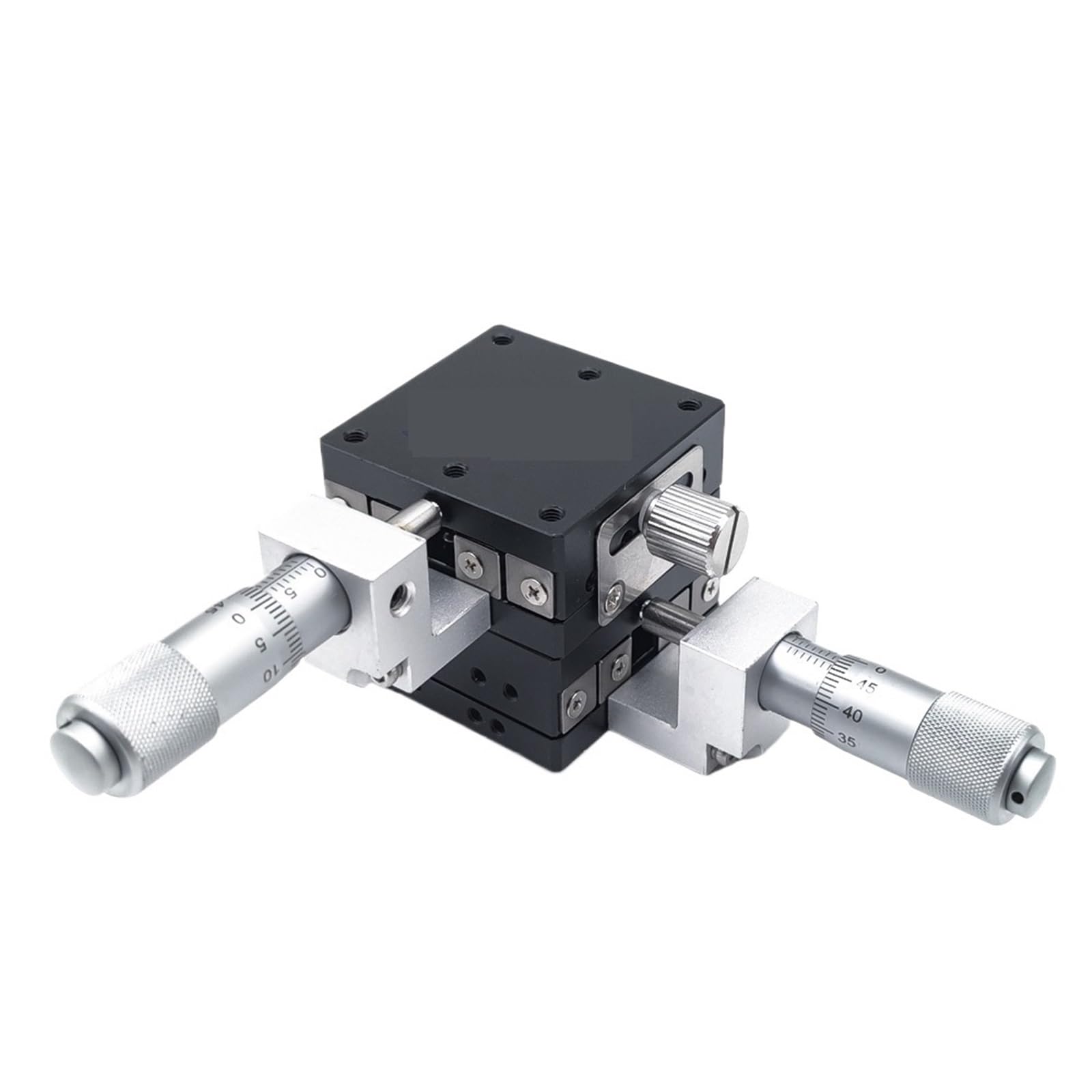 WNVXJGNSO XY Axis 40 * 40mm LGY40-C LGY40-R LGY40-L Knob Micrometer Sliding Stage Guide Rail Type Platform Manual Displacement Sliding Table(LGY40-L)