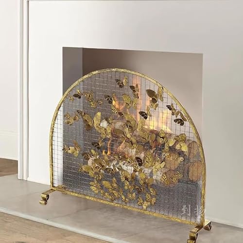 Portail debout pour cheminée d'artisanat d'art avec papillon 3D