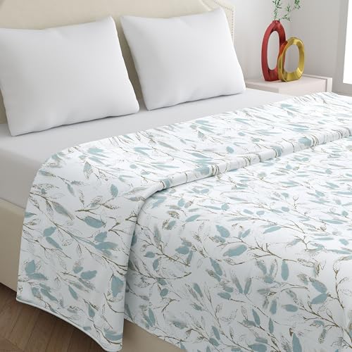 Image of Home Ecstasy 3 Side Zipper Opening Duvet Cover for Double Bed 100% Cotton 300 TC (90 x 100 inch, Colour: White)