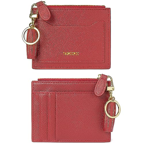 Image of Minimalist Small Leather Card Holder Pocket Wallet Womens Coin Purse Handbag (Z-Brown), Z-Brown, s
