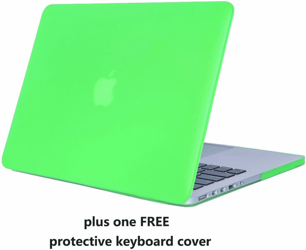 MacBook Pro 13 Retina Case Cover – Treasure21 Slim fit Smart Protection Soft Rubber Coating Smooth Better Grip Hard case Shell Cover for MacBook Pro 13 Retina A1425 A1502 (Green)
