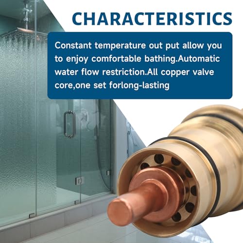 Chaofei 47050000 Thermostatic Cartridge Fit for Grohe 1/2'' Thermo Thermostatic Valve Brass Compatible with Grohe Shower Faucet Model 34122 and Tub,Precision Temperature Control by chaofei - Used condition - Image 6