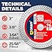 3 Inch Tile Blade for Grinder 3/8 Arbor – Super Thin Diamond Saw Blade for Smooth Cutting Porcelain Ceramic Granite Marble Tile – Diamond Cutting Wheel for Hard Tile GRAFF