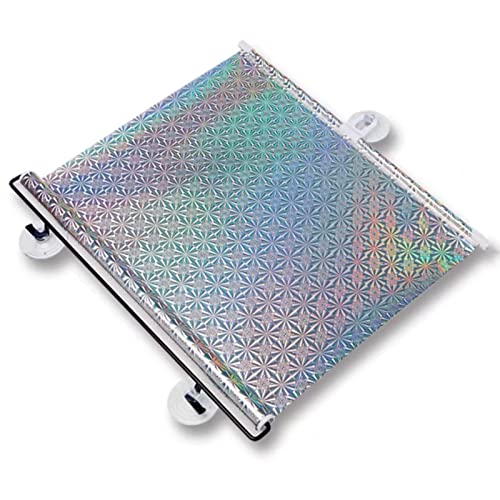 XINGWANGG Store Occultant Sans Perçage pour Fenêtre,Store Enrouleur Pare-Soleil et Réglable,Rideau Thermiques avec Ventouse,Protection Solaire,pour Verre Porte Fenêtre (Silver,40x60cm(15.7x23.6in)) Cover