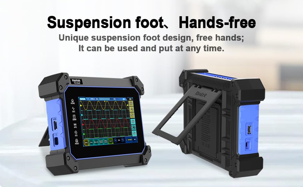 Image of Hantek TO1202C Touch Screen Tablet Oscilloscope, 2CH Channel Handheld Digital Oscilloscope with Multimeter, 200MHz