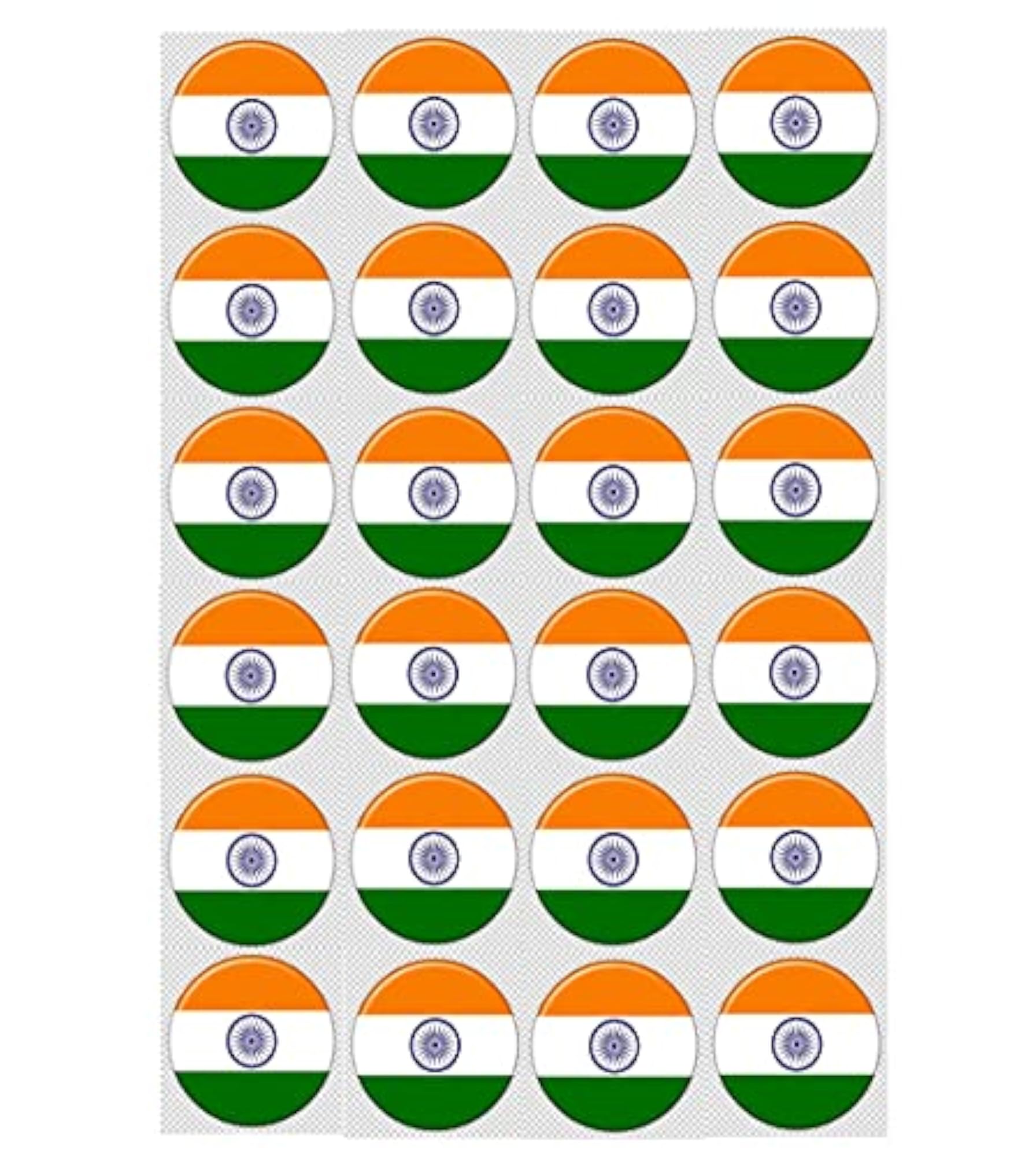 Indian National Flag Round Lapel Pin/Brooch