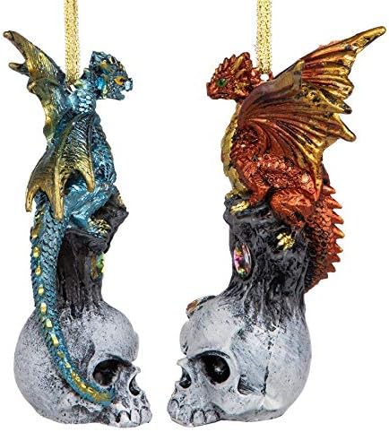 Design Toscano Dragons of Skull Hollow Holiday Ornaments