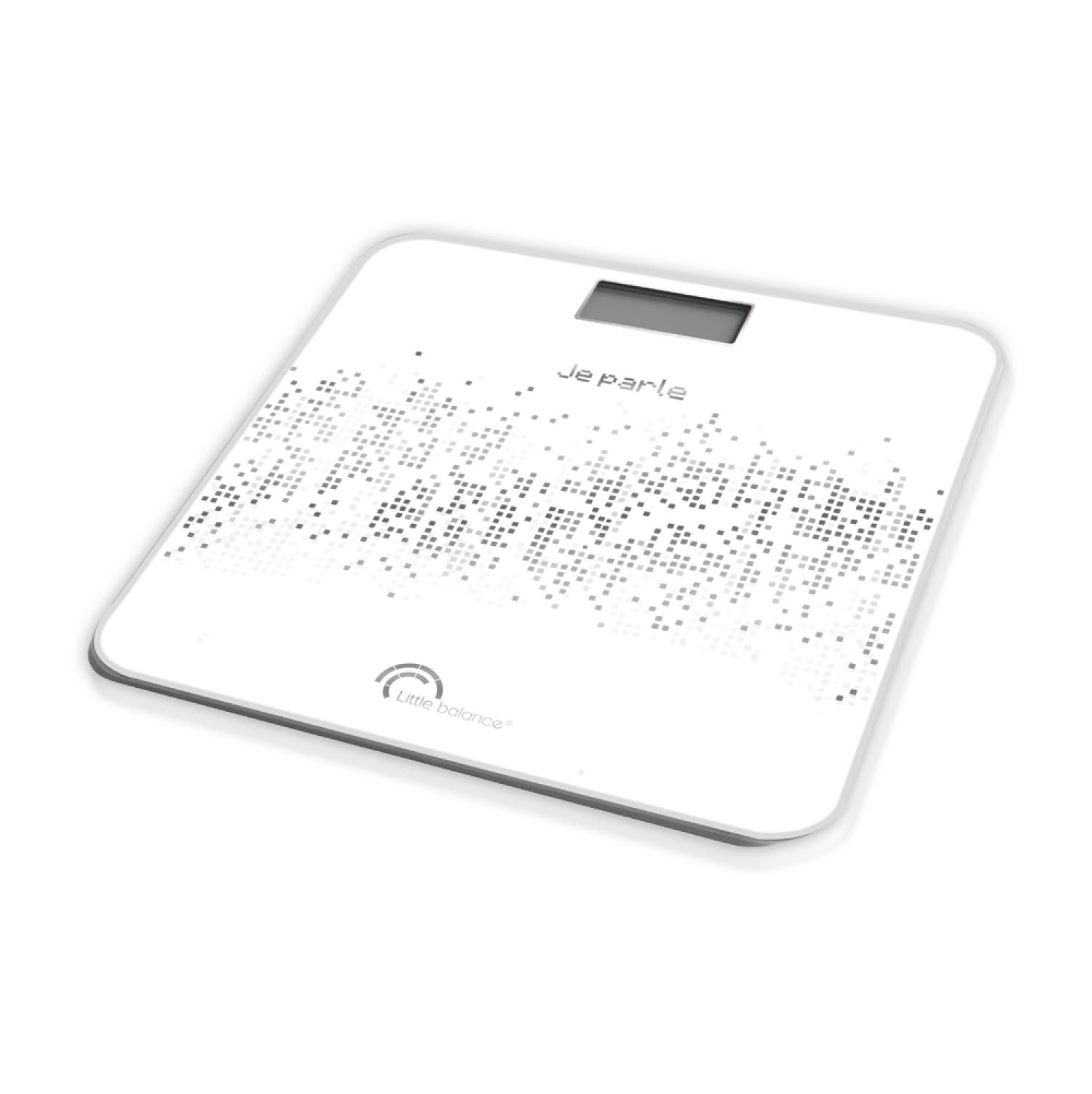 LITTLE BALANCE 8445 Voice 180, Bilancia pesapersone elettronica vocale, multilingue, 180 kg/100 g, Bianco