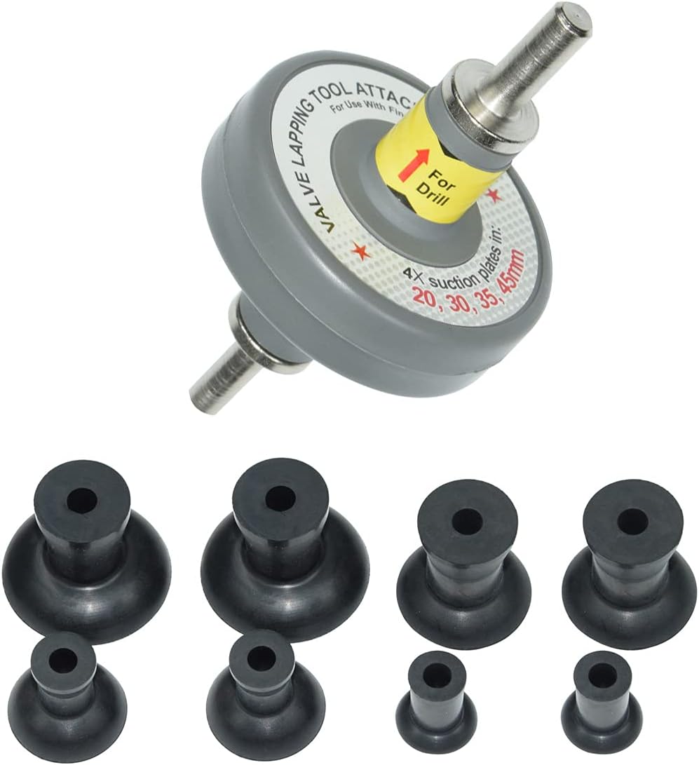 CNWOOAIVE Valve Lapping Tool Kit, Small Engine Valve Lapper Kit with 8 Suction Plates