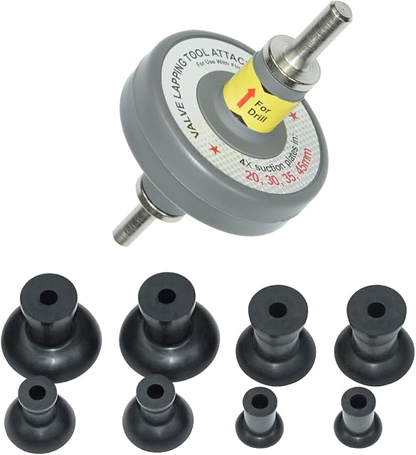CNWOOAIVE Valve Lapping Tool Attachment Kit Valve Lapper for Drill Valve Grinding Small Engine