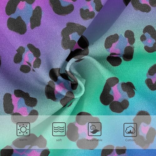 Black Leopard Spots Gradient Blue Girl Underwear, Toddler Girl Briefs, Cotton Underwear Girls, 2–8 Years3