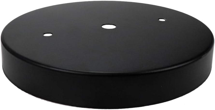 LC LICTOP 6 Inch Ceiling Canopy Light Kit with Hardware 2 Sets Black, Ceiling Light Fixture Chandelier Mounting Bracket Base for Home Living Room Bedroom