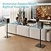 PEGZONE Speaker Stands Pair for Surround Sound,55 LBS Capacity,30.1 inch Floor Bookshlef Speaker Stands,Cable Management,Large Base,1 Pair,Black