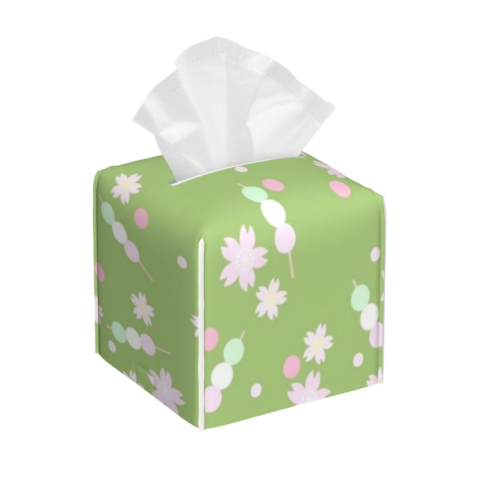 12 Tissue Box Cover 5" Square Leather Tissue Holder Facial Tissue Case for Tabletop Bedroom Bathroom Desk Decor