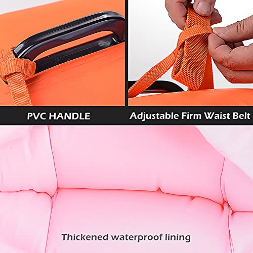 NuCamper Swim Buoy for Open Water Swimmers with Adjustable Waist Belt, Waterproof Dry Bag, Swim Bubble for Safty Swimming, Training Snorkeling, Kayaking, Boating,Beach Bags Large Capacity 28L