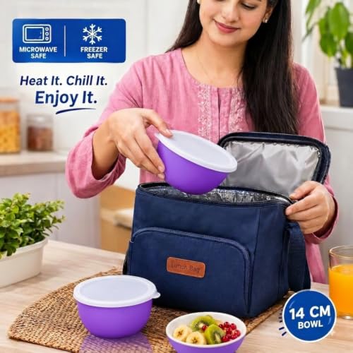 Image of Zaib Stainless Steel Microwave Safe Serving Bowl 500 ml, 14 cm