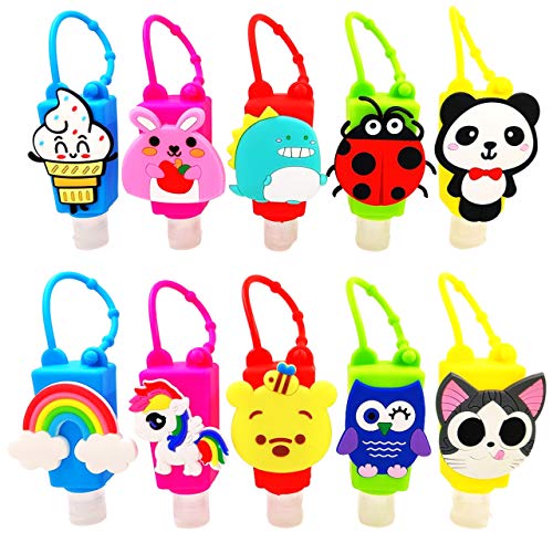 Hand Sanitizer Holder Keychain for backpack, kids, bulk, 1 Oz. Empty Reusable Bottle