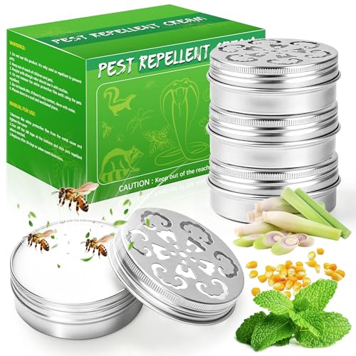 4 Pack Peppermint Wasp Repellent Carpenter Bee & Wasp Repellent for Patio Yard Garden Outdoor Wasps Deterrent Keep Yellow Jackets Out Natural Ingredients Pet Safe