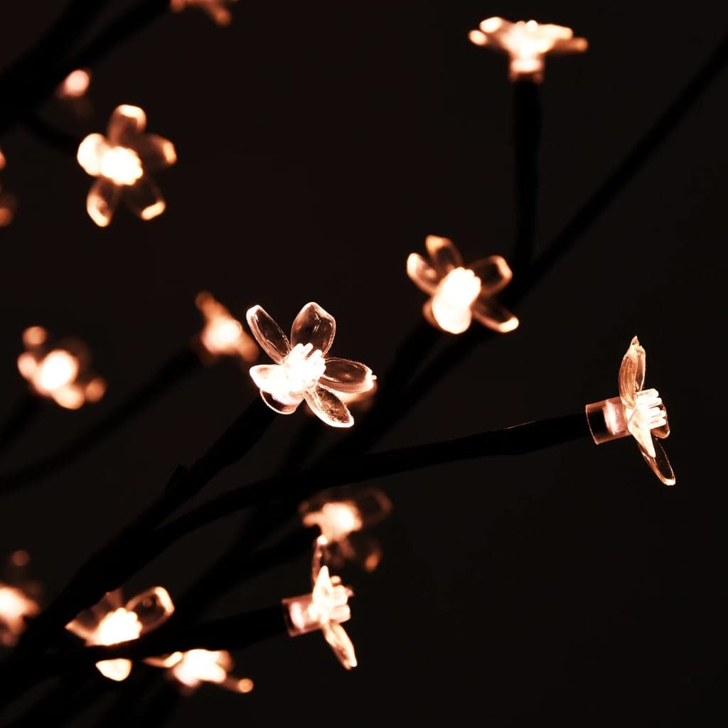 vidaXL LED Baum mit Kirschblüten Lichterbaum Leuchtbaum Kirschblütenbaum Dekobaum Weihnachtsdeko Außen Innen Warmweiß 672 LEDs 400cm