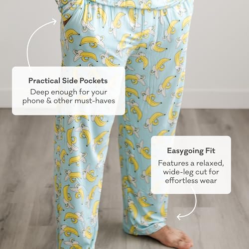 Image of Little Sleepies Mens Pajama Pants, Soft Viscose from Bamboo PJ Bottoms for Family Matching Set, Mens Sleepwear PJs w /Pockets