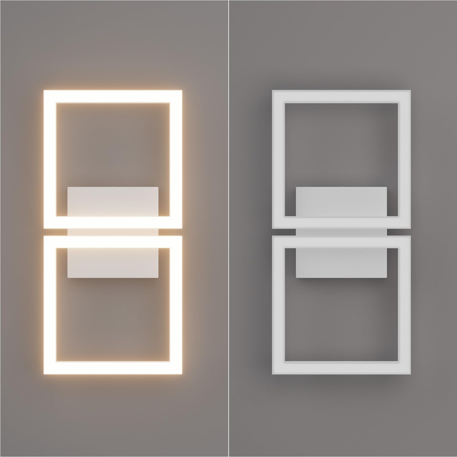 Klighten Plafoniera Led Soffitto 28W 2000LM, Lampada Soffitto Decorativa Moderna, Plafoniera Alluminio per Corridoio Cucina Camera da Letto Soggiorno, 41 x 20 cm, Bianco Caldo 3000K, Bianco