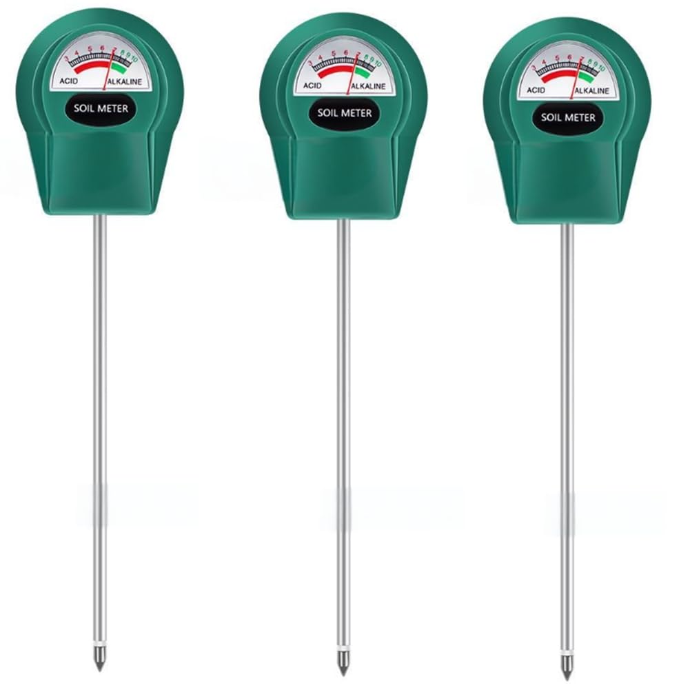 Xnuiasqe Rapid Testing Soil Ph Value Tester 3Pcs 3-10 Range Single Needle Agricultural Planting Meter