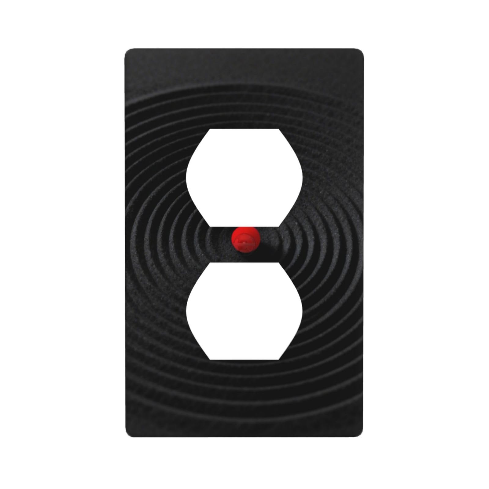 Single Red Dot Decorative Switch Plate Cover-Unbreakable Polycarbonate Wall Plate for Home Office, 1 Gang with Screws