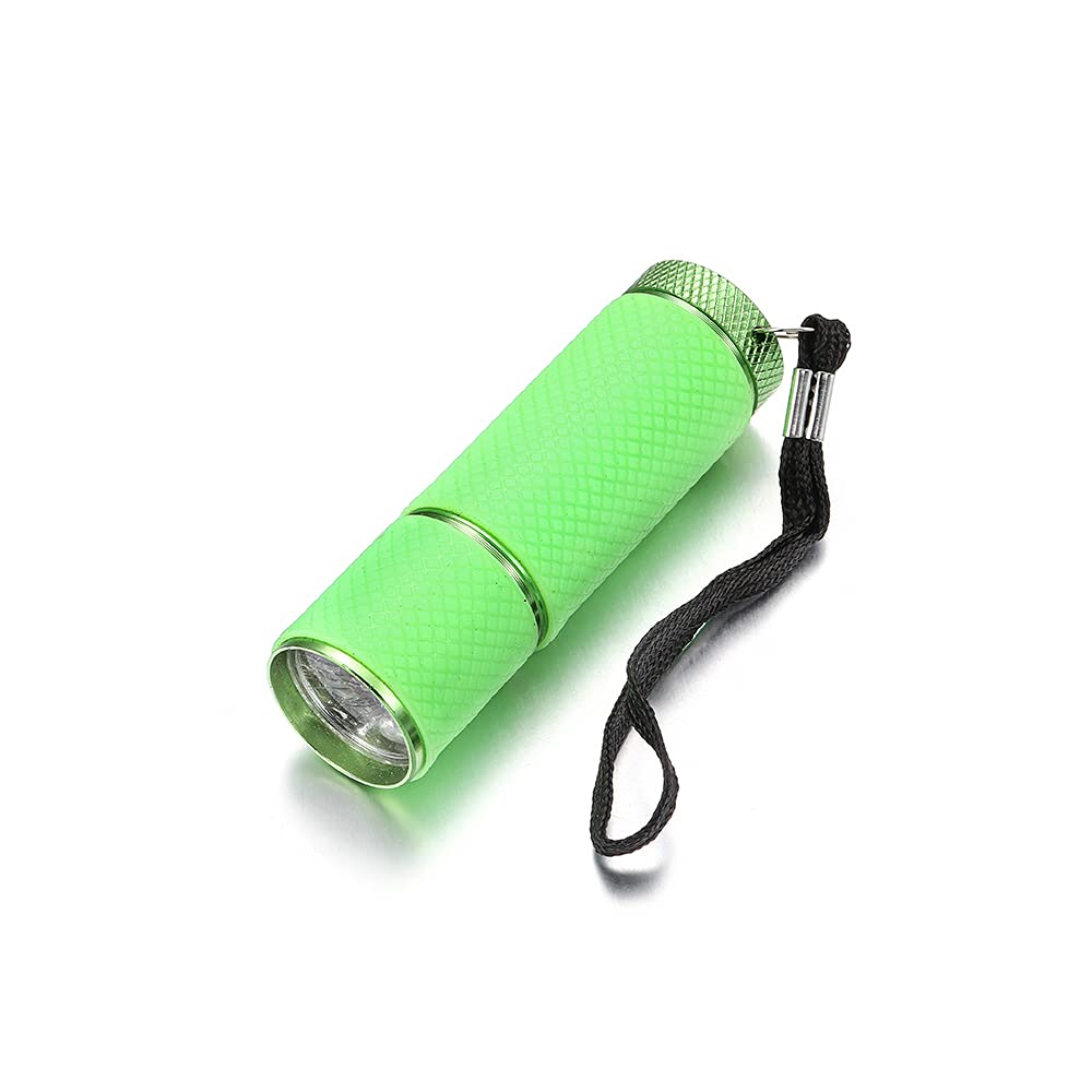 4 Colors UV Flashlight Ultra Violet Light Mini Torch Light Lamp For Epoxy UV Resin Cure Adhesive Glue Jewelry Equipments Tool (Green)